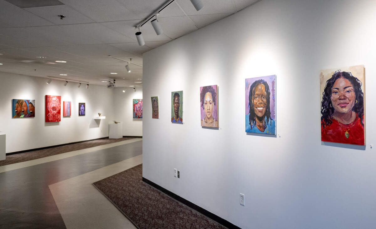 The exhibit at the Woskob Family Gallery, “Juneteenth 2026: Freedom, Justice, Equality-An Intergenerational Perspective.”