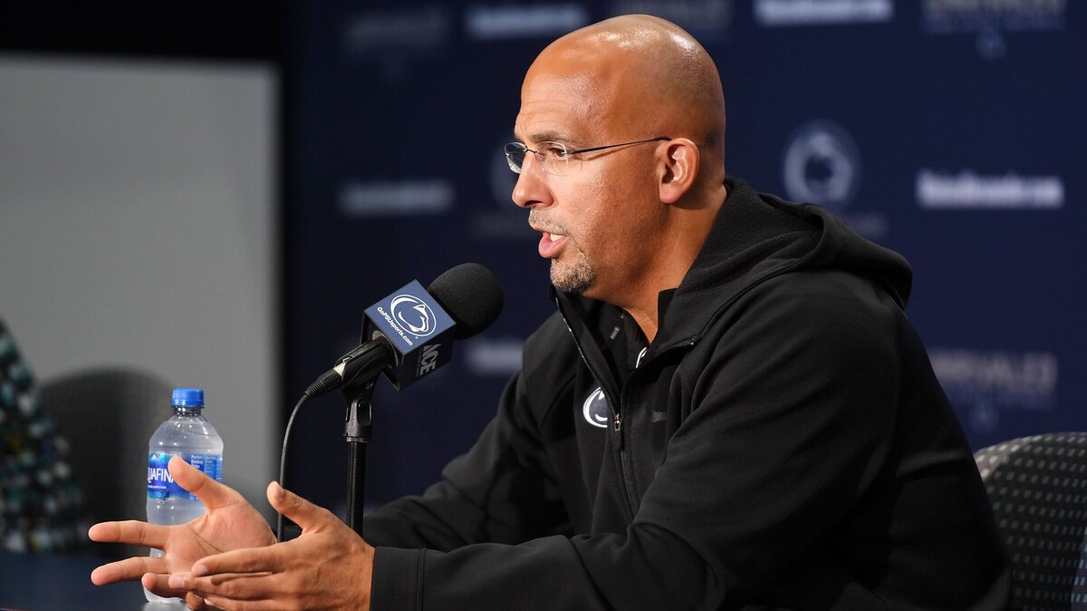 Penn State football coach James Franklin speaks to the media during the weekly press conference Tuesday, Sept. 18, 2018 at Beaver Stadium.