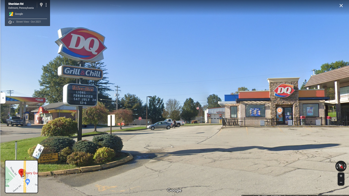 An armed man arrived at Dairy Queen in Delmont, Pennsylvania, wearing a rainbow wig and safety vest, “working to restore Trump to President King,” cops said.
