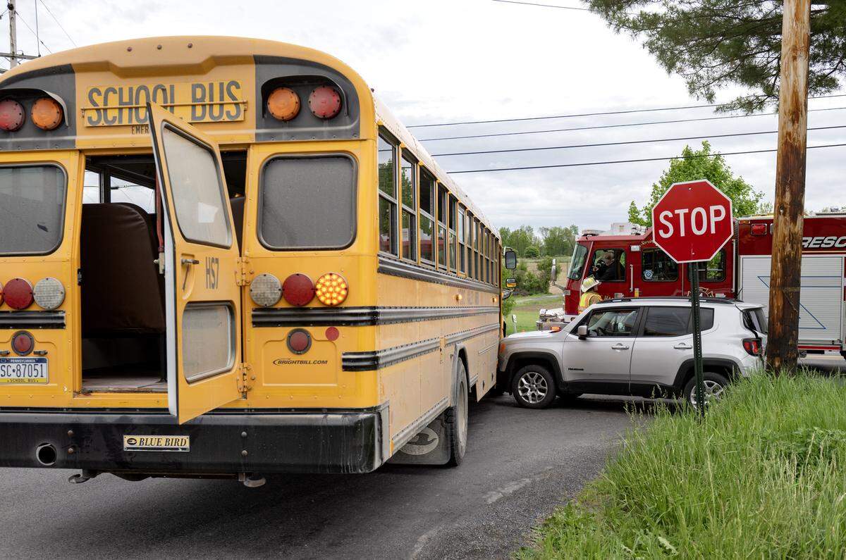 Emergency crews were on the scene of a crash that involved a school bus on Thursday, May 21, 2026. 