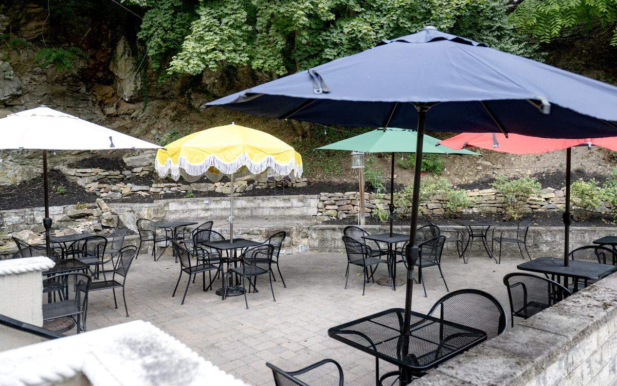 Outdoor seating at The Parlor in Bellefonte on Thursday, Aug. 14, 2025.  