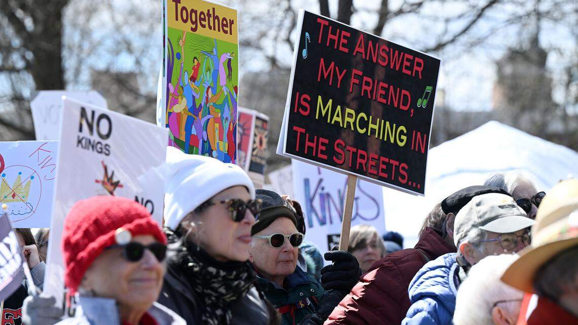 See photos of the ‘No Kings’ rally, march in State College that drew thousands