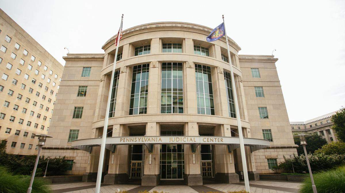 The exterior of the Pennsylvania Judicial Center.