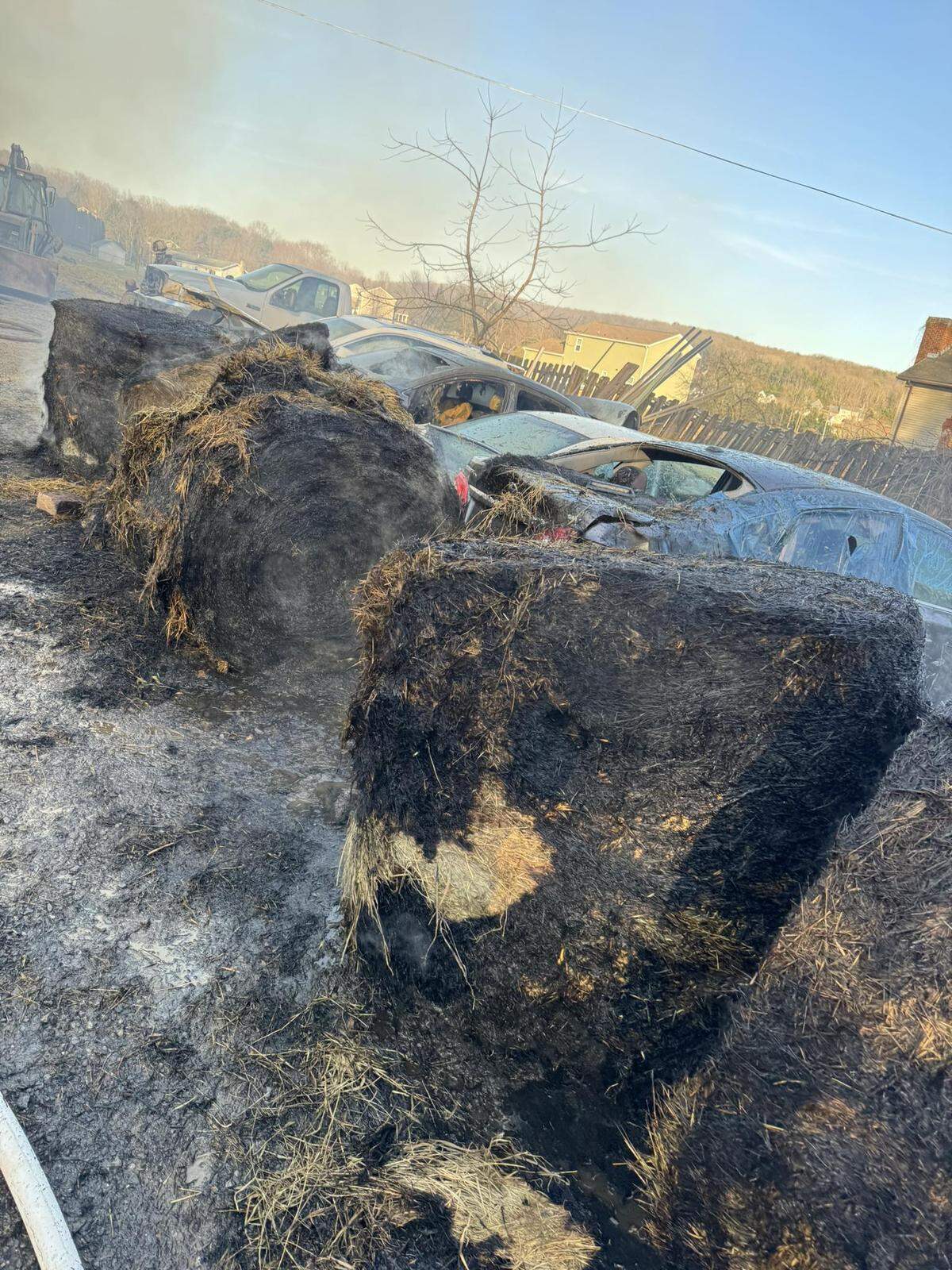 A closer look at the scene of Thursday’s fire off Smith Road in Halfmoon Township.