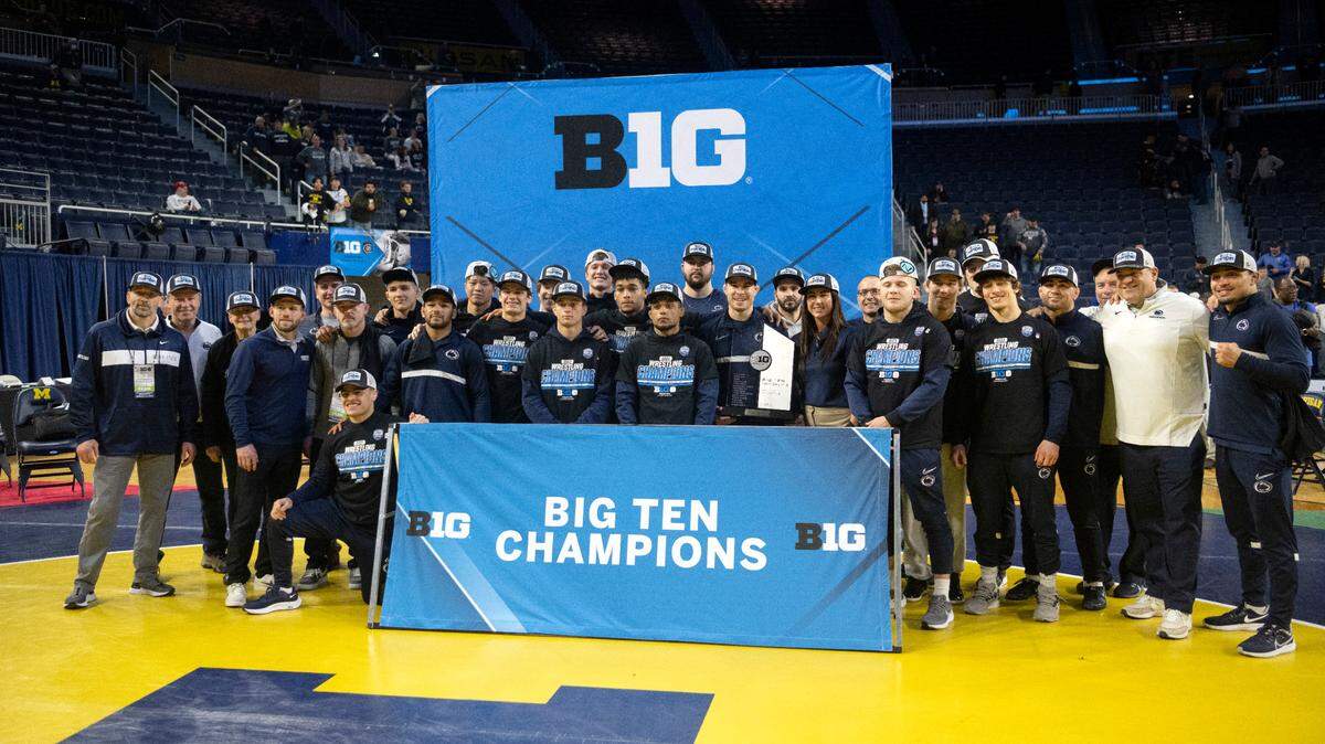 Scenes from Penn State’s win in the Big Ten wrestling tournament