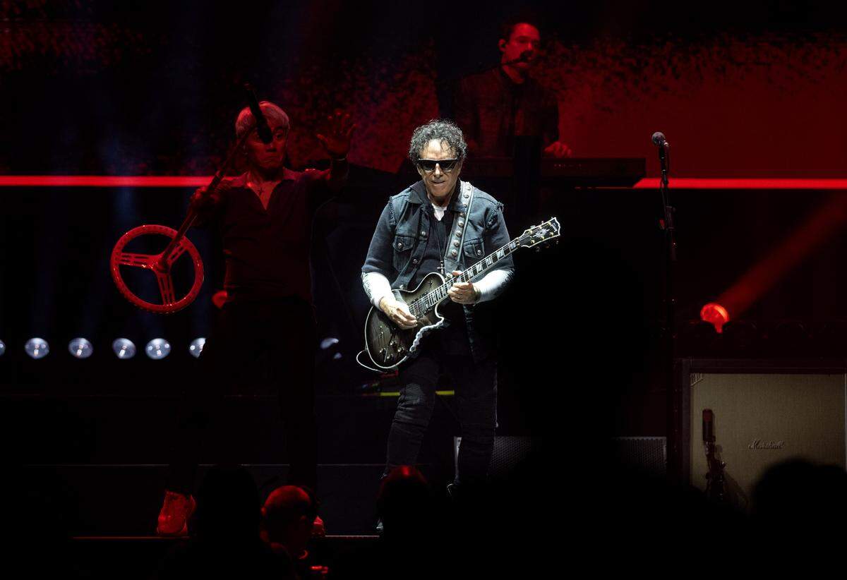Neal Schon of Journey during the performance at the Bryce Jordan Center on Wednesday, May 27, 2026.  