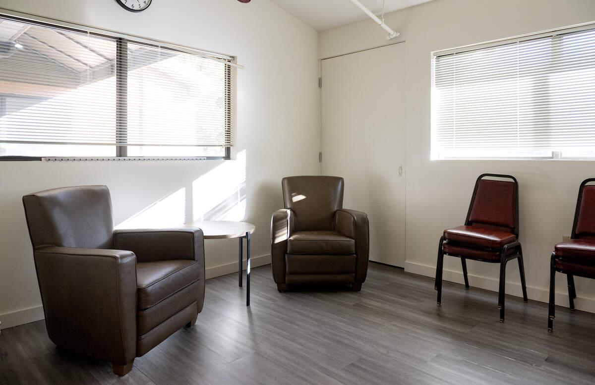 A private meeting room at Rule 62 Recovery and Wellness in their new space at 220 Regent Court on Wednesday, Oct. 15, 2025.