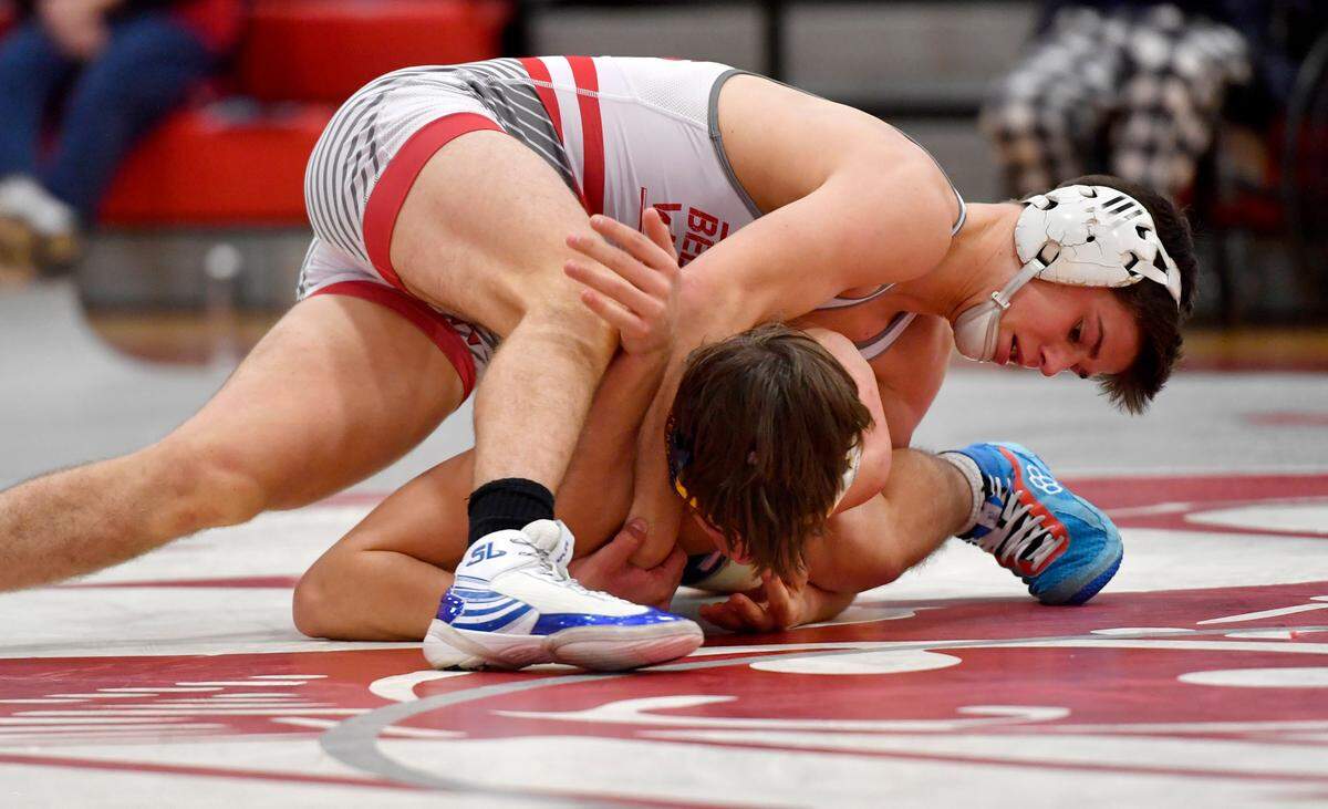 Bellefonte’s Jude Swisher had four pins en route to his Conestoga Valley Holiday Classic title. His 11 falls are tied for most in the county with Penns Valley’s Ty Watson (not pictured).