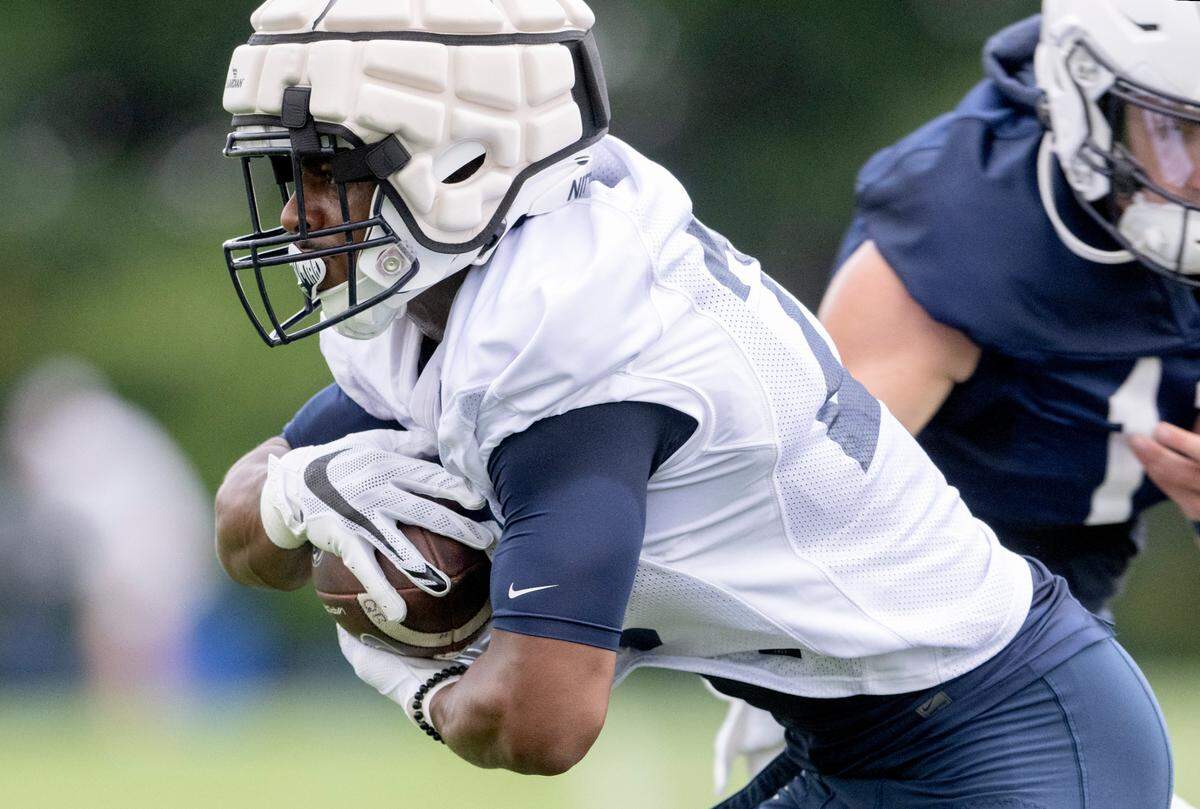 Penn State running back Devyn Ford during the first day of practice on Monday, Aug. 1, 2022.
