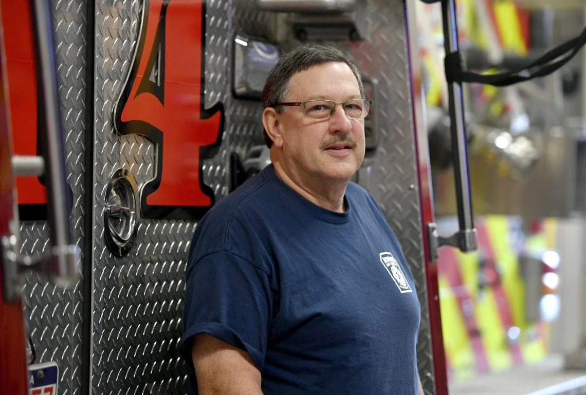 Mark Ott, president of the Howard Fire Department, talks about the issues facing the department on Jan. 16.