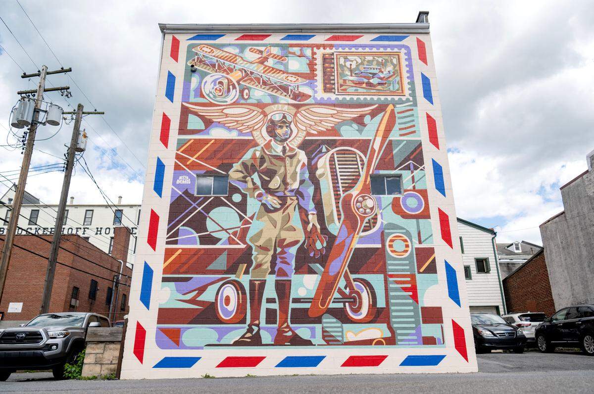 The new mural at 123 S. Allegheny Street in Bellefonte on Thursday, May 30, 2024.