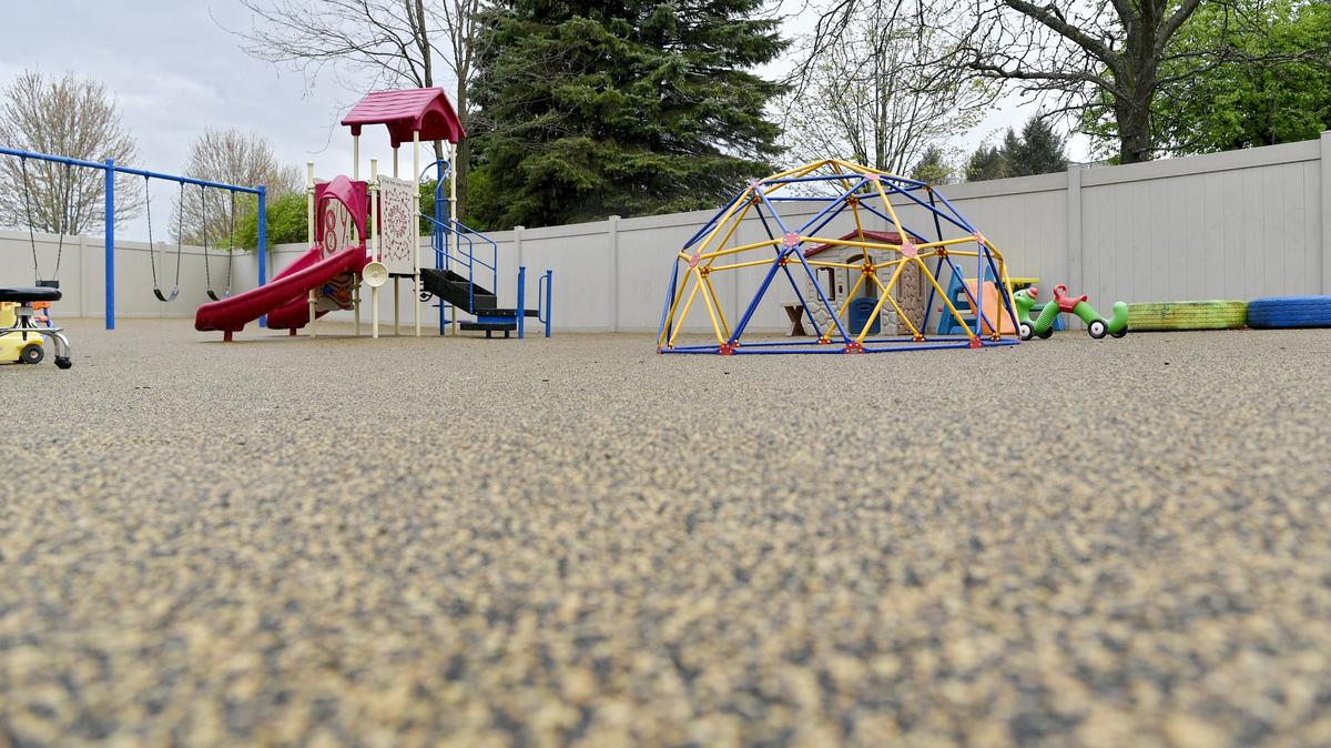 The new surface on the playground at Easterseals is disability-inclusive. Instead of mulch, the rubber surface allows those with wheelchairs or walkers to easily move around.