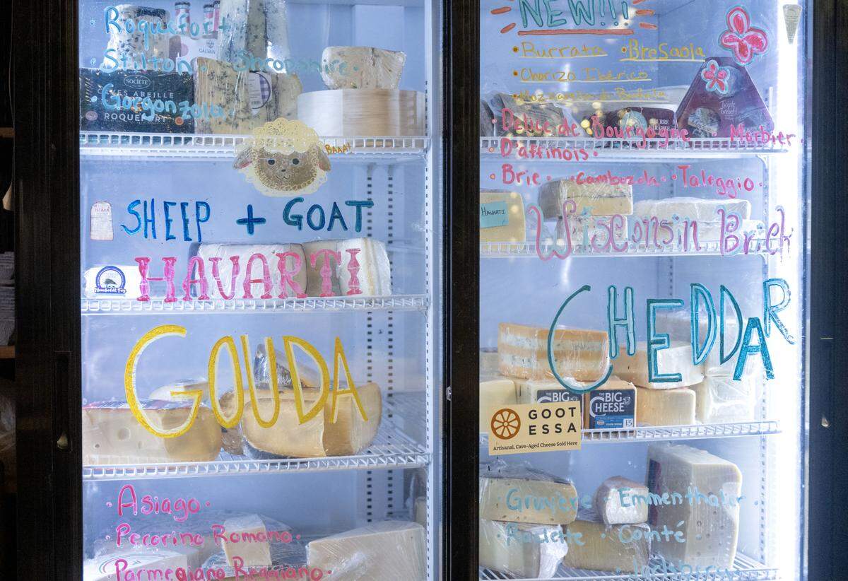 A variety of cheese available at The Cheese Shoppe on Wednesday, March 4, 2026. 