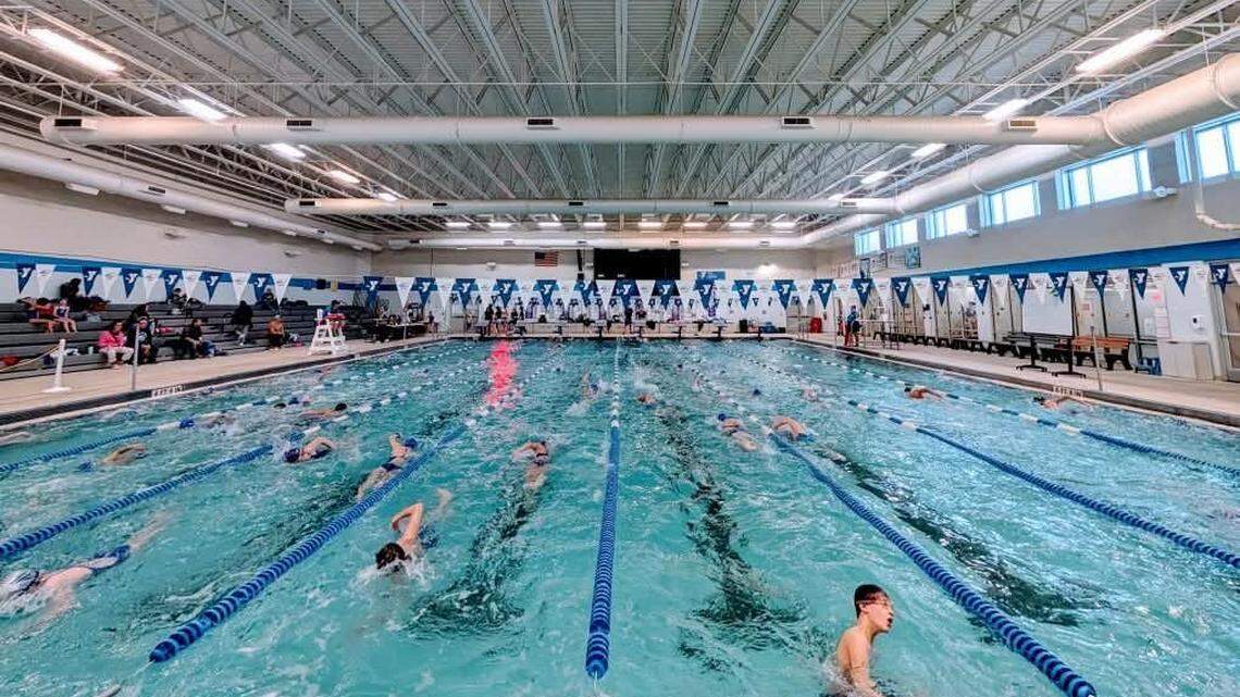 Swimmers from the State College Area YMCA swim team practice in the pool in this file photo.