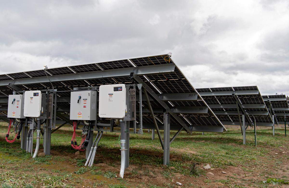 The borough of Millheim has installed solar panels next to the wastewater treatment plant.