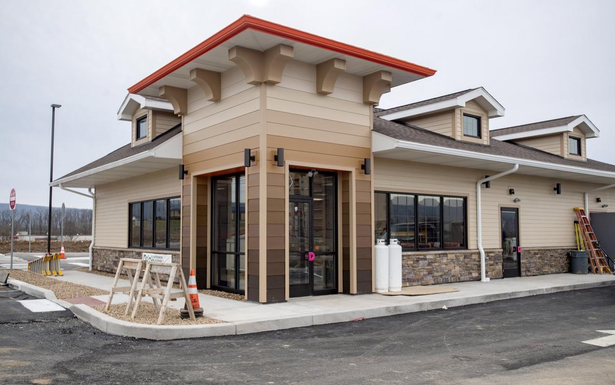 Construction is continuing on the a new Dunkin’ Donuts on the Benner Pike on Friday, Jan. 4, 2018.