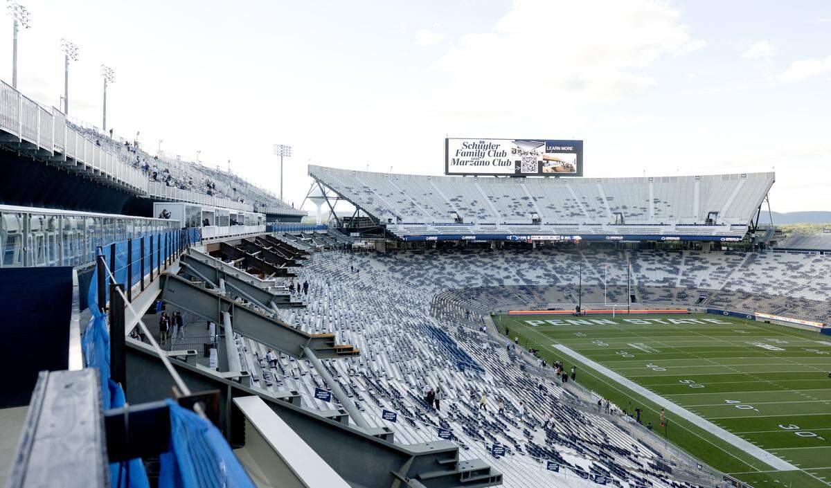 The west side of Beaver Stadium on Friday, Aug. 29, 2025.  