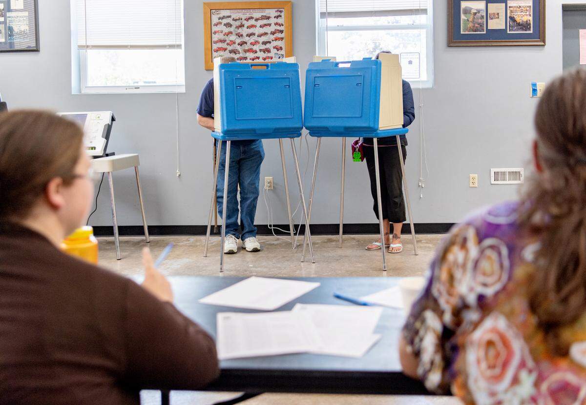 Voters in Port Matilda make their choices in the primary election Tuesday.