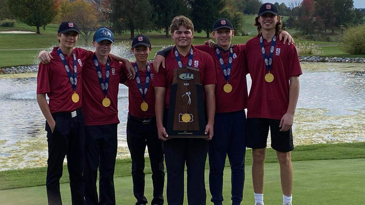 State College’s boys golf team won the PIAA AAA Boys Team Championships on Monday, Oct. 25, 2021, shooting a combined 292.