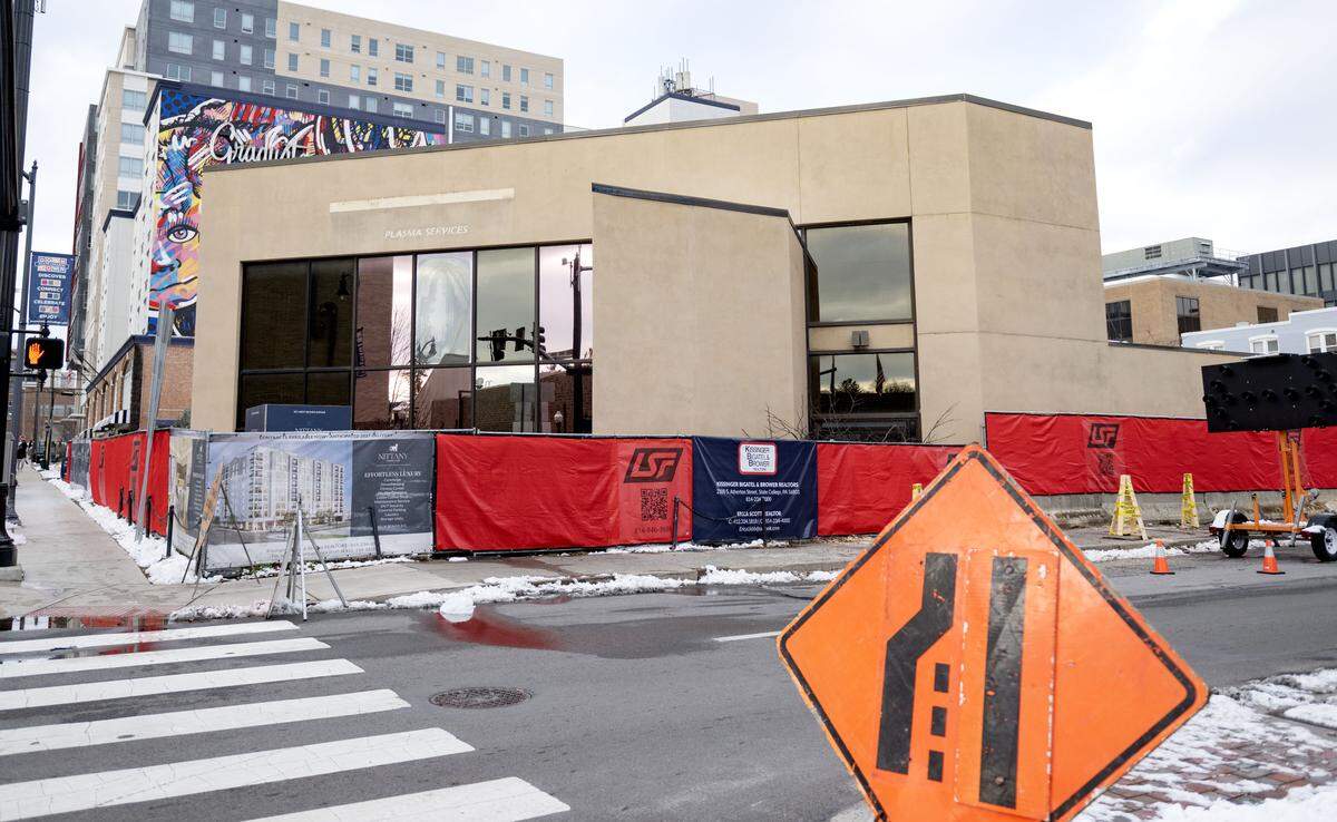 Demolition of the former BioLife building on the corner of South Atherton and Beaver Avenue in State College on Wednesday, Dec. 3, 2025.  