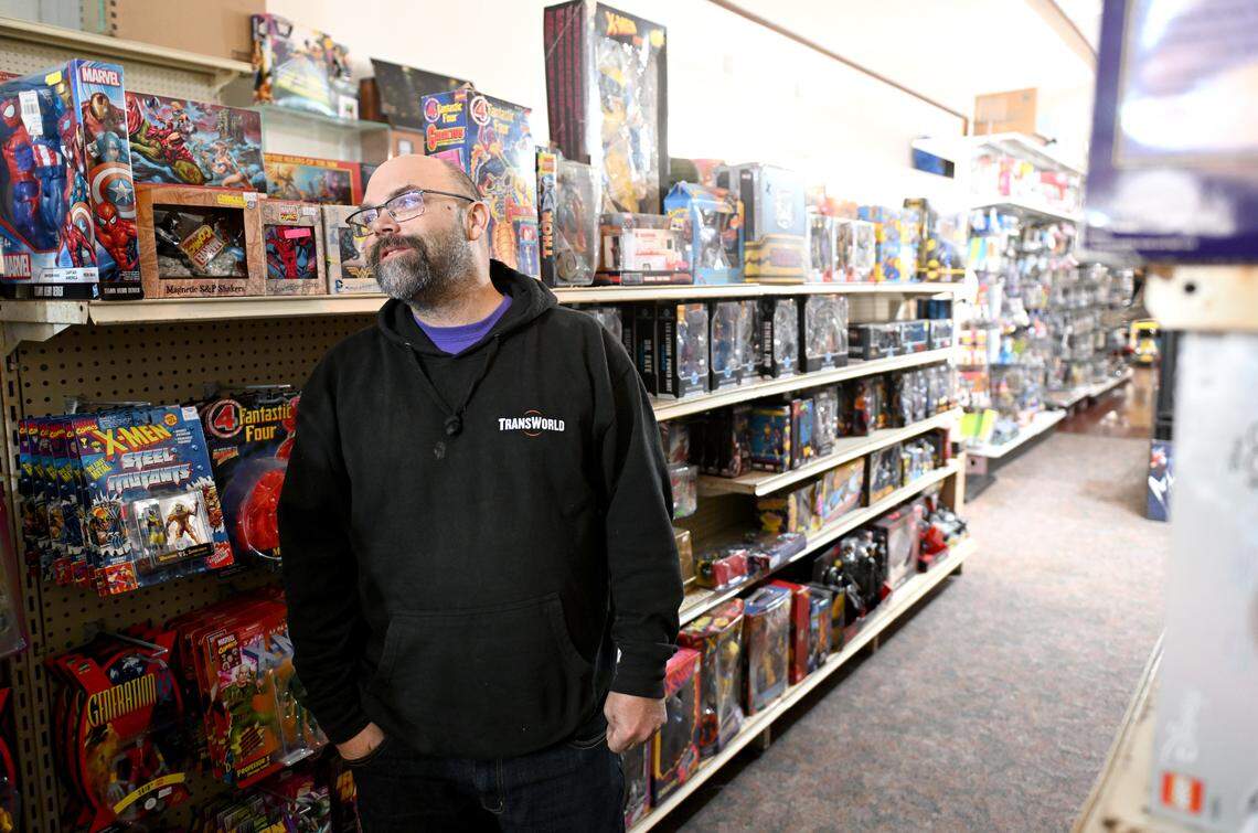 Vincent Bubb talks about the collections of toys available at Jelly’s Treasure Chest in Bellefonte on Thursday, Jan. 8, 2026.