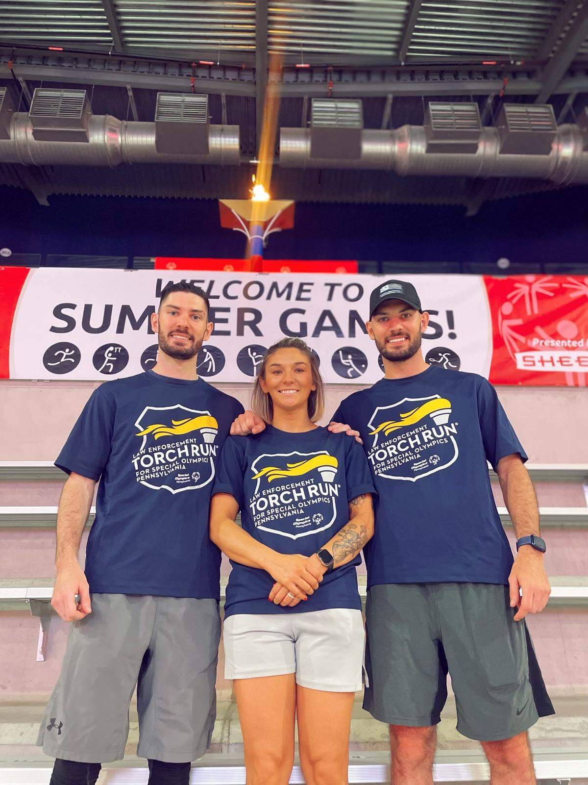 Bryce Greene, left; Cherese Greene, center; and Bryan Greene, right. Bryce and Cherese work at the Ferguson Township Police Department, while their brother Bryan works at the Spring Township Police Department.