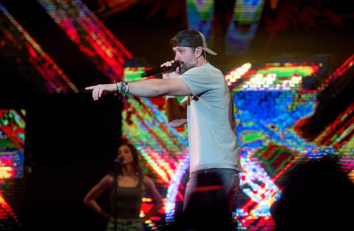 Walker Hayes performs at the Bryce Jordan Center as part of the Duck Buck Tour on Thursday, April 27, 2023.