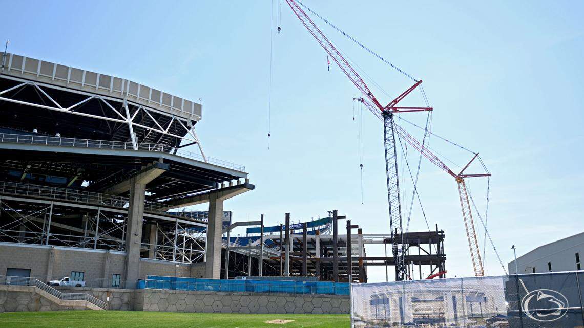 Penn State’s Beaver Stadium renovation project continues. See the latest photos