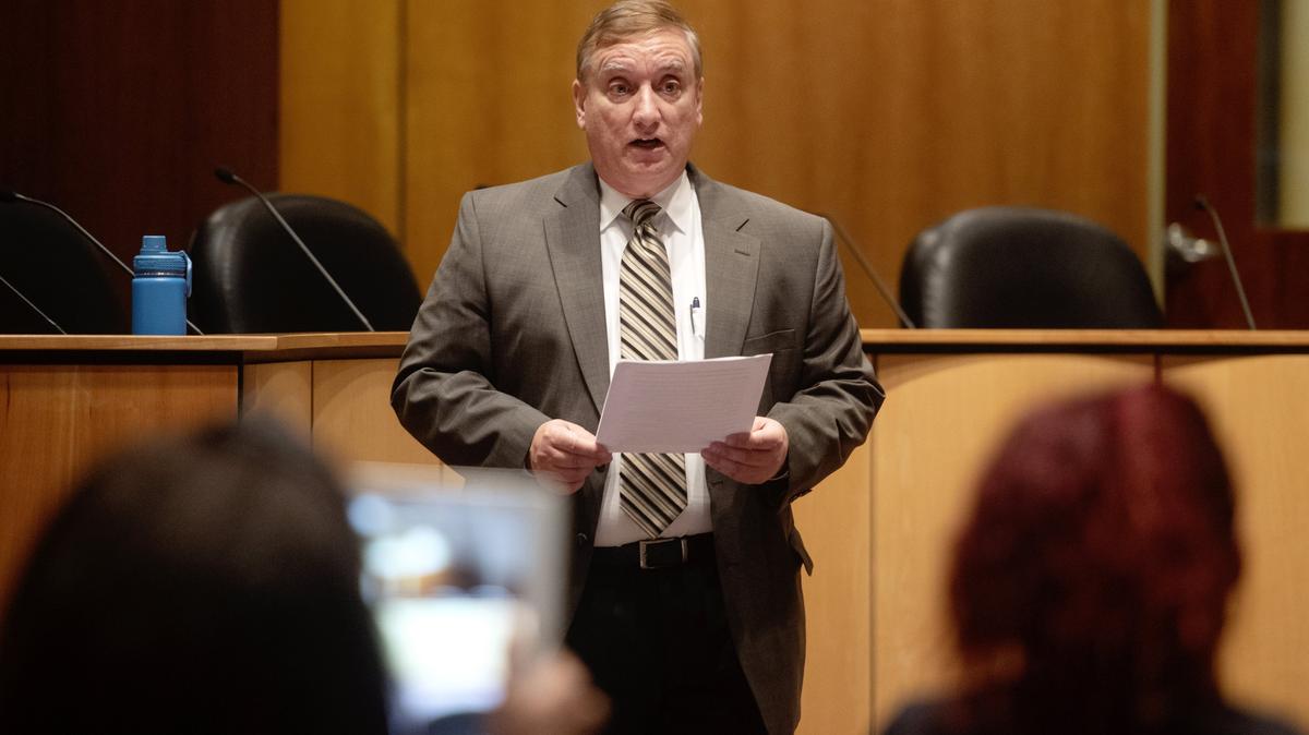 State College Police Chief John Gardner shares his statement on the results of the internal investigation in the shooting of Osaze Osagie during a community meeting onTuesday, August 20, 2019.