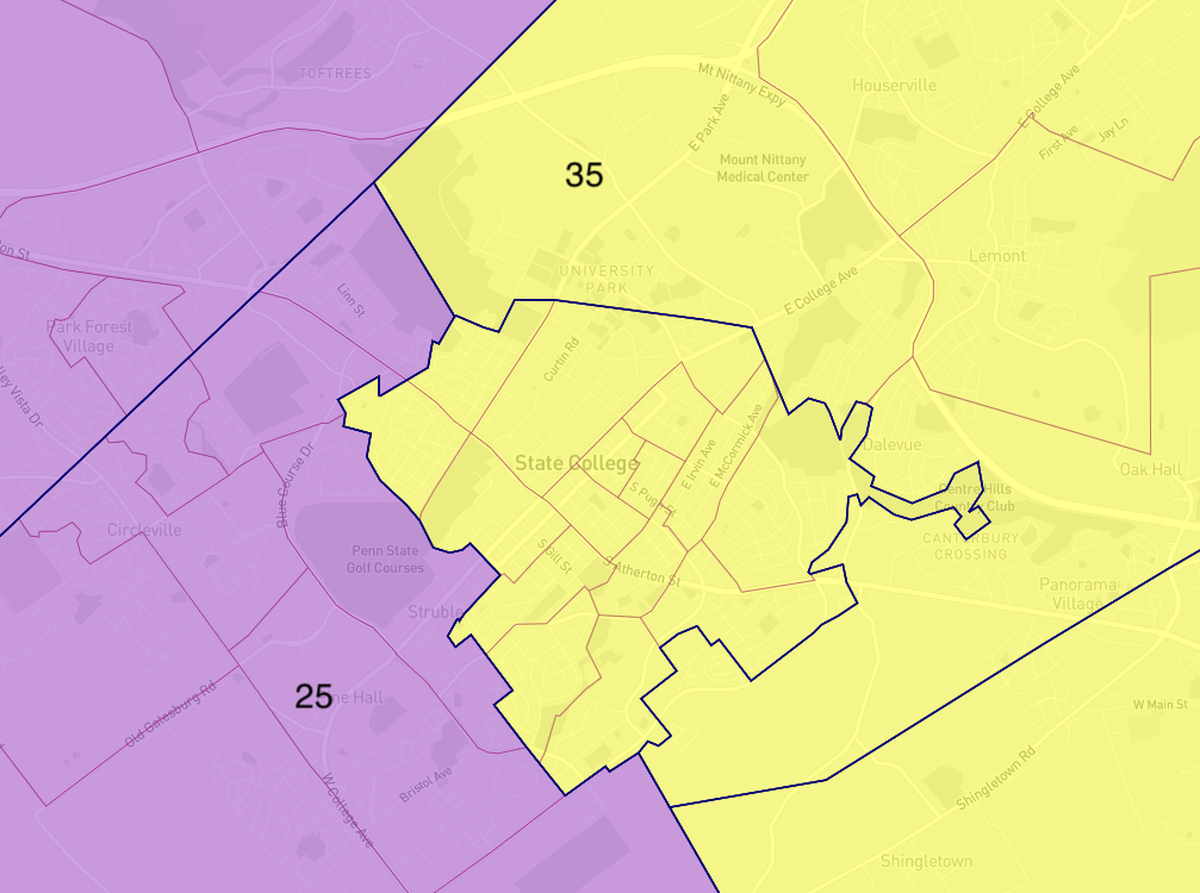 Proposed Senate map cracks State College.