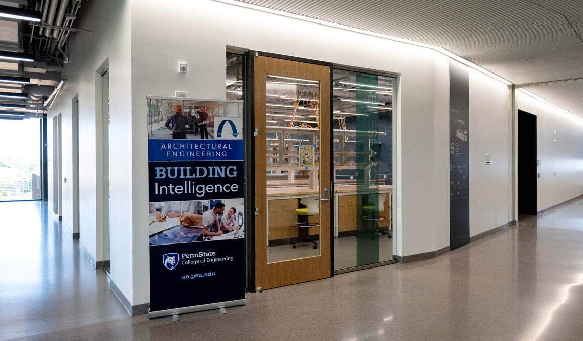 A lab space on the fifth floor of Penn State’s new Engineering Collaborative Research and Education Building on Friday, Sept. 6, 2024.