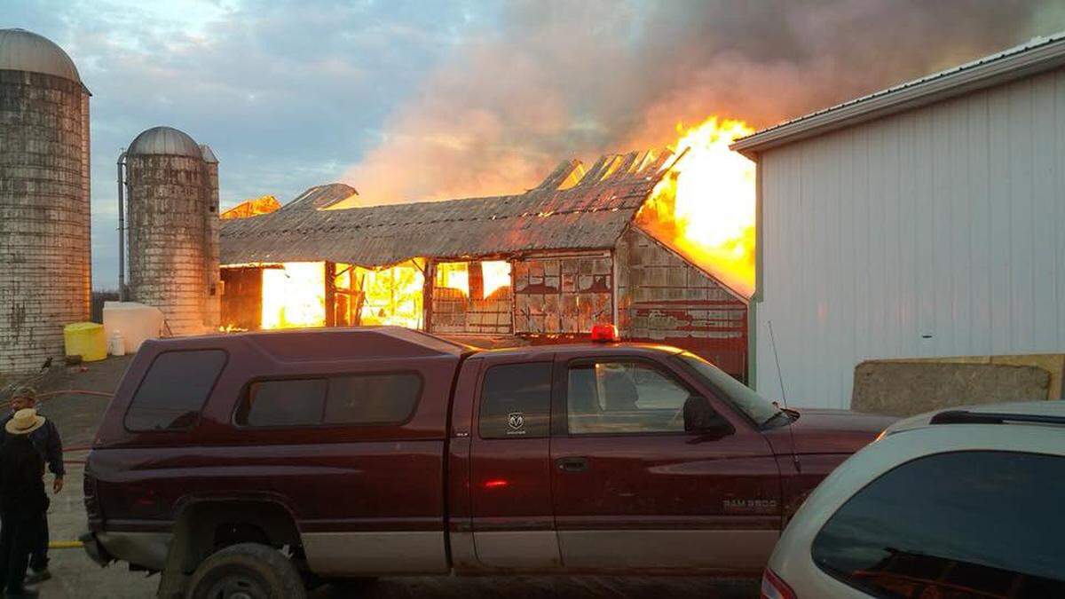 About 10 fire companies responded to a barn fire at 221 Long Lane in Penn Township on Nov. 8, 2018. The barn was a “total loss,” according to Millheim Fire Company Chief Delmer Homan.