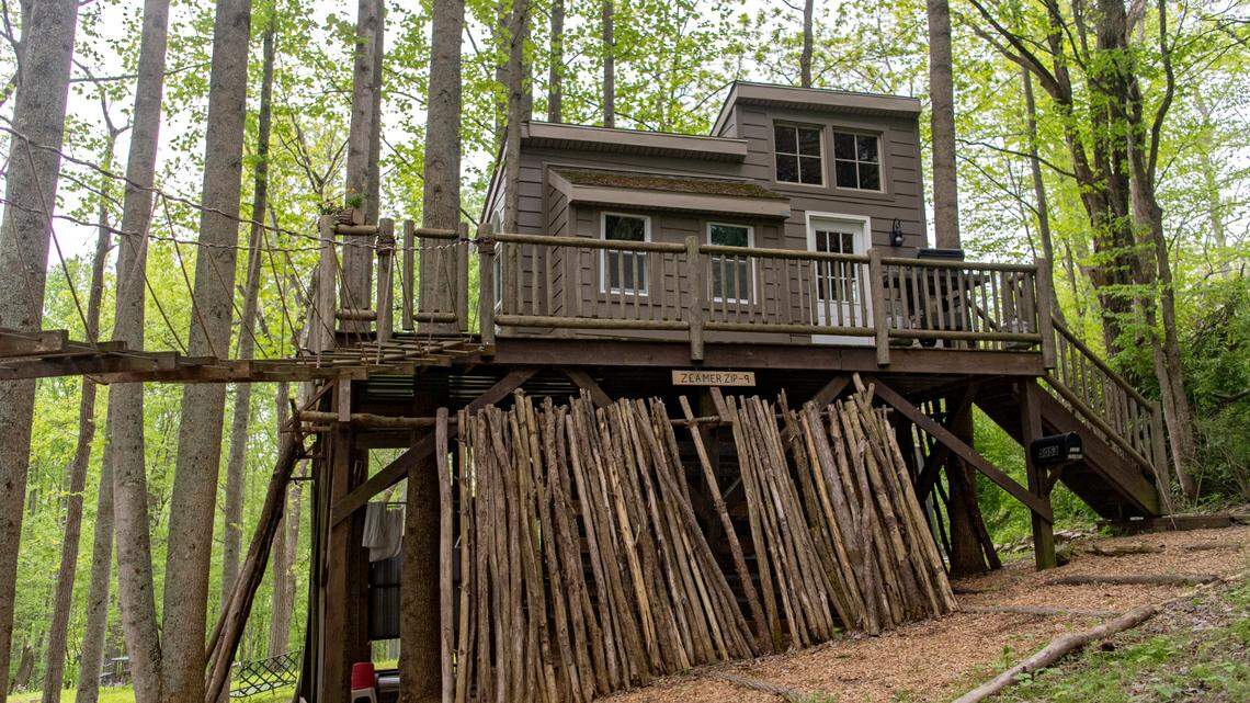 A night in the woods – minus the tent. Check out this treehouse Airbnb in central PA