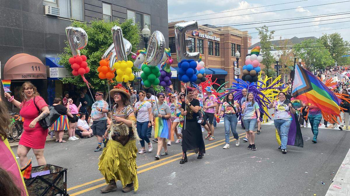 Hundreds of people participated in the third annual State College Pride parade on Saturday, June 10, 2023. Centre LBGT+ recently opened Centre County's first LGBTQ+ center.
