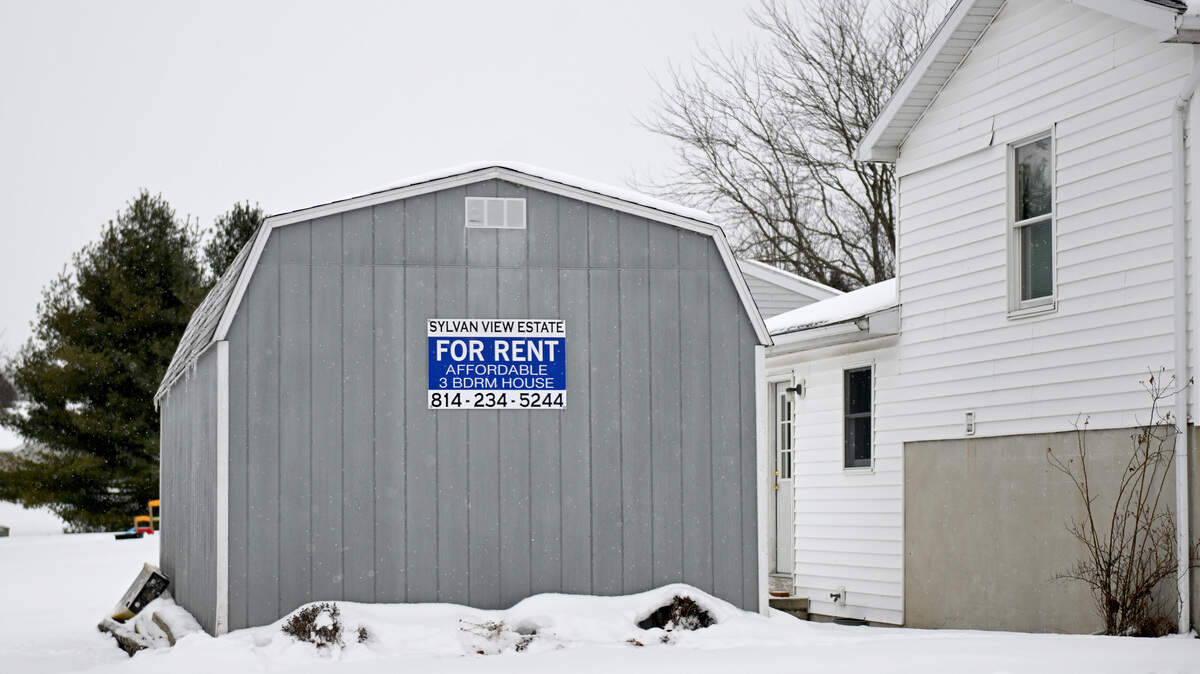 A sign for Sylvan View Estates is pictured on Friday, Feb. 6, 2026.