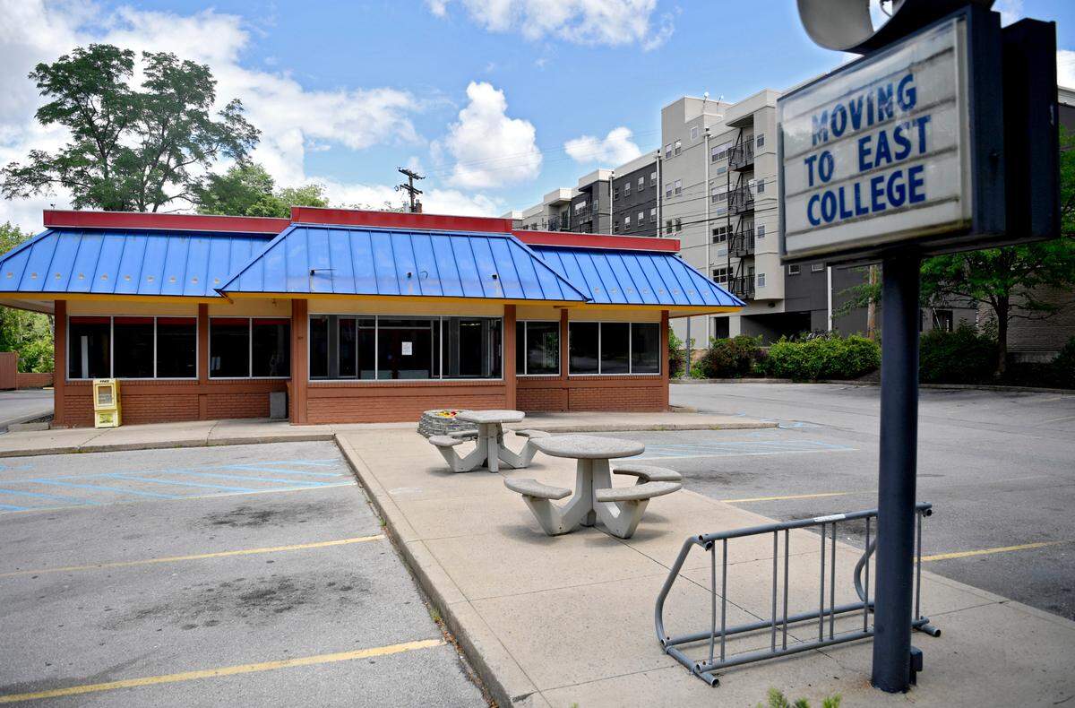 The Burger King on University Drive in State College has closed, with signs telling patrons they have moved to the East College Avenue location.