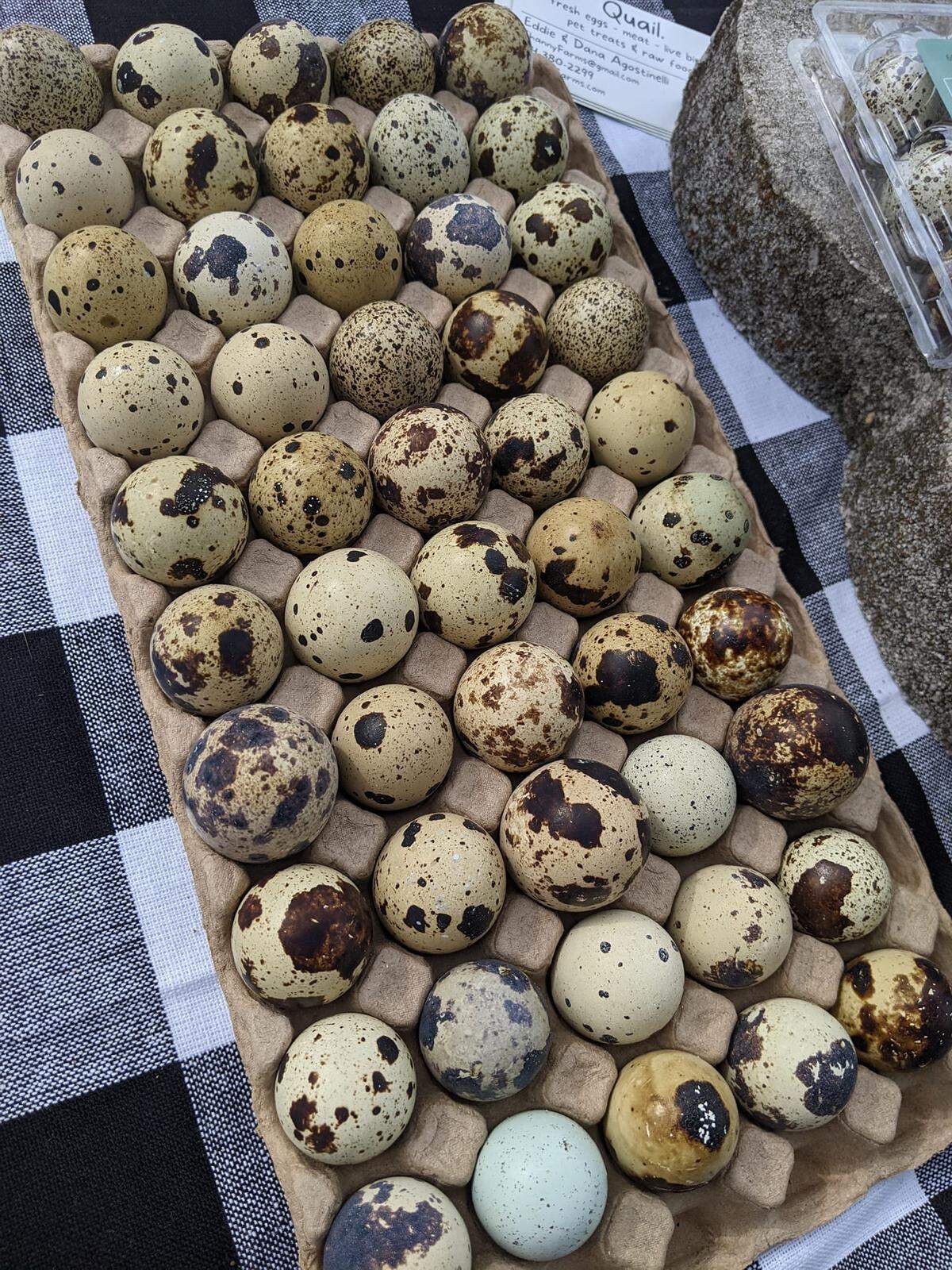 Quail eggs from Shanny Farms.