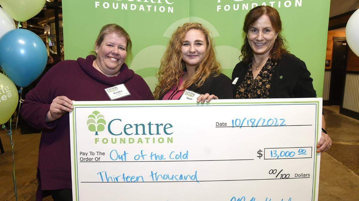 Members of Centre Foundation’s Giving Circle awarded grants to three local nonprofits on Oct. 18 at a reception at Axemann Brewery.