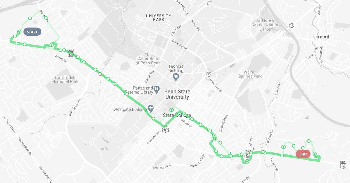 CATA’s new Atherton Street Connector will provide daily service from Colonnade Boulevard to Geisinger Scenery Park.