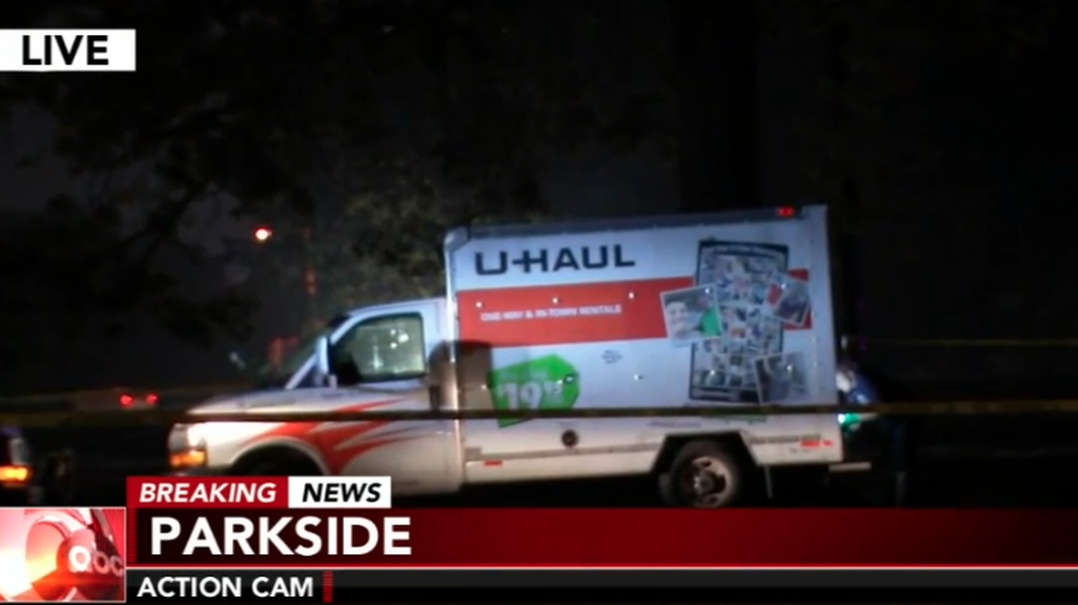 A man fled in a U-Haul after he shot a coworker at a Philadelphia hospital early Monday morning, cops say.