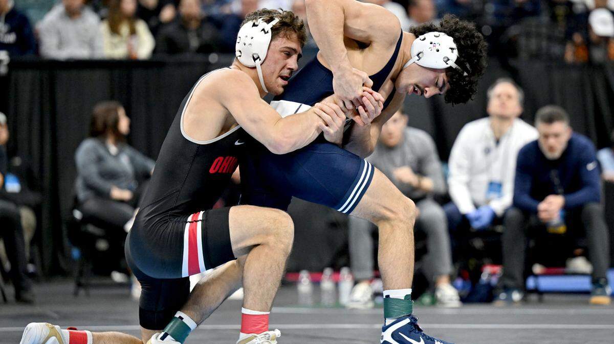 Penn State’s Beau Bartlett, seen here at the 2025 NCAA Wrestling Championships in Philadelphia, is among the wrestlers involved in Real American Freestyle, a new wrestling league that will visit Happy Valley in November.