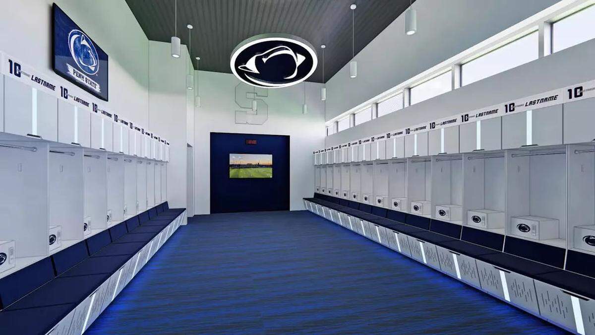 A rendering of the future locker room at the Jeffrey Field Soccer Complex.