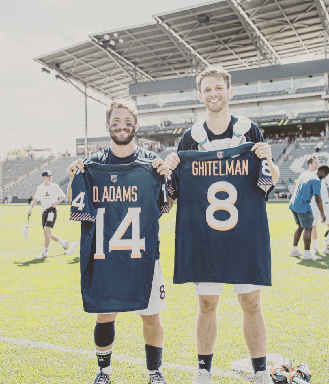 Drew Adams, right, and fellow Archers teammate Adam Taylor Ghitelman.
