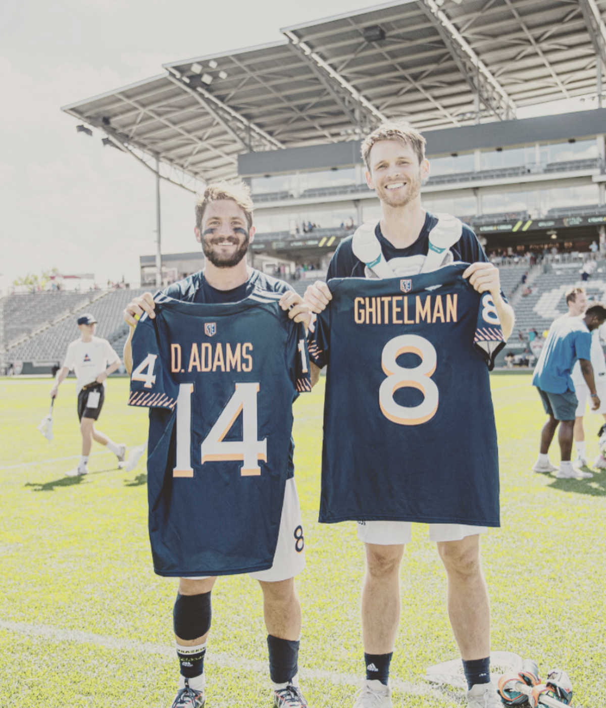 Drew Adams, right, and fellow Archers teammate Adam Taylor Ghitelman.