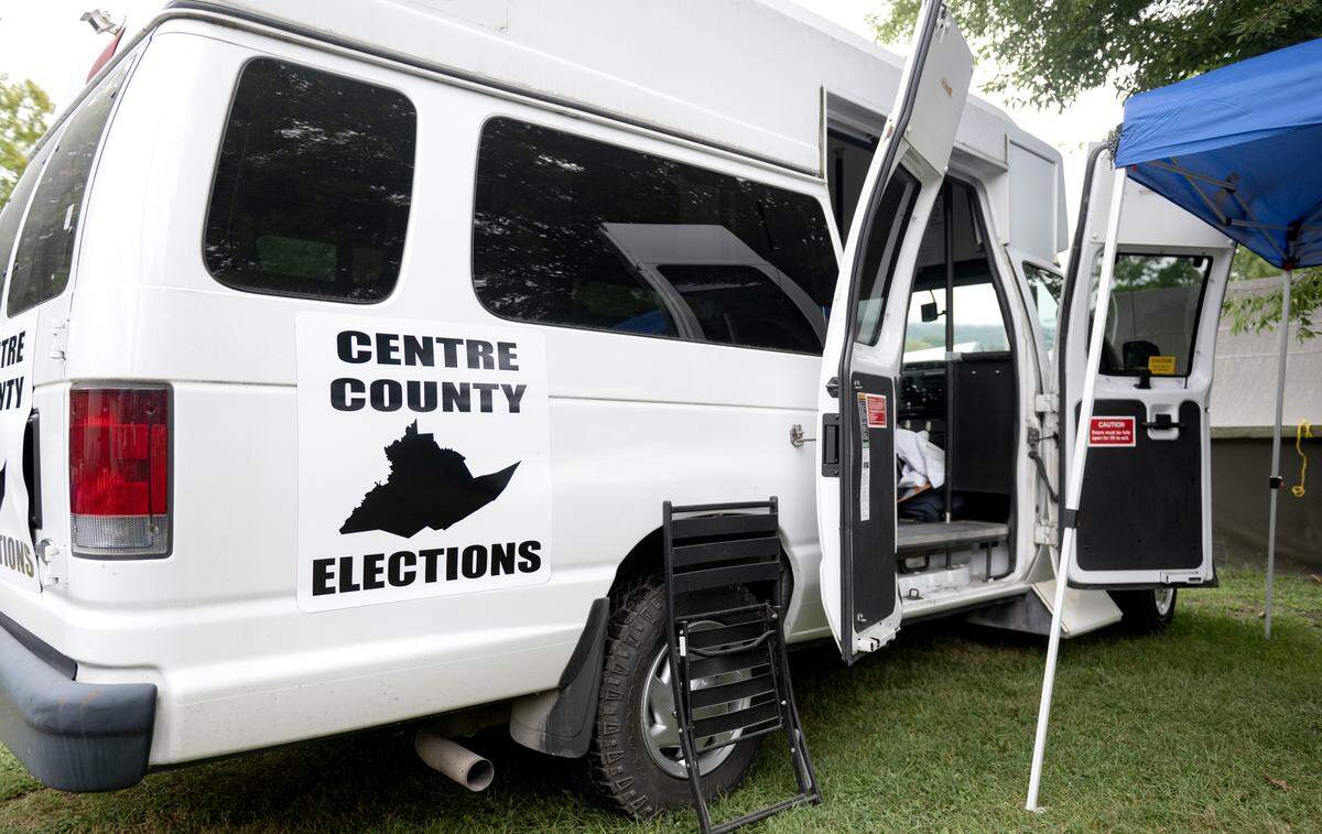 The Centre County Office of Elections’ van was on display at the Centre County Grange Fair on Thursday, Aug. 21, 2025.  