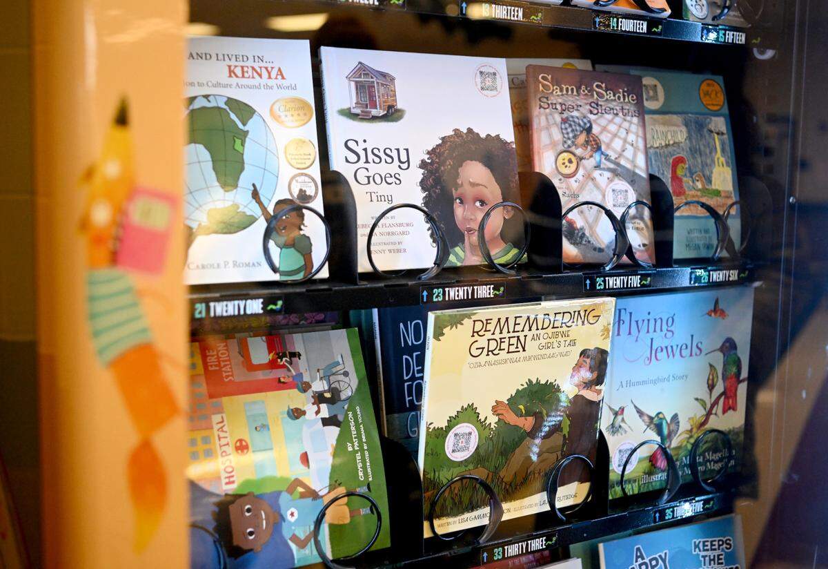 The Random Acts of Reading Golden Ticket to Literacy book vending machine was introduced at Centre Hall Elementary on Friday, Feb. 3, 2023.