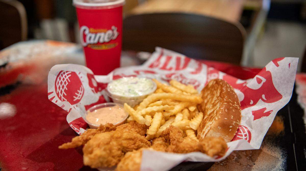 An order from the new Raising Cane’s Chicken Fingers on College Avenue on Monday, June 13, 2022.