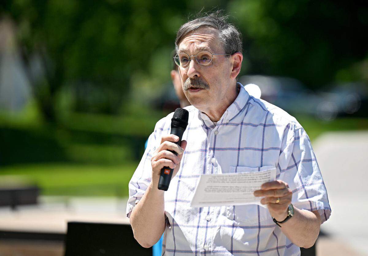 State College Borough Council President Evan Myers, who was part of the action sports committee, talks about the new High Point Skate Park on Friday, May 29, 2026. 