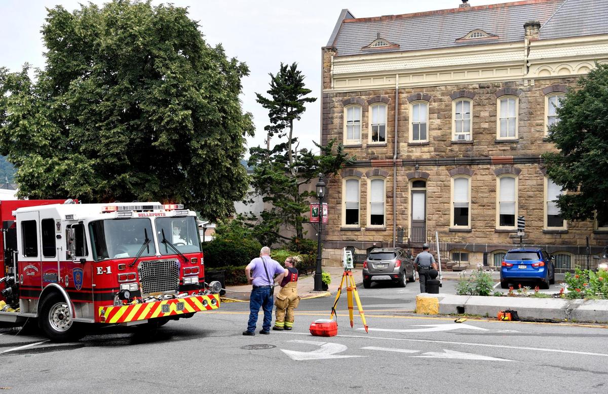 Emergency responders were on the scene of a fatal pedestrian-vehicle crash in downtown Bellefonte on Wednesday, July 22, 2020.