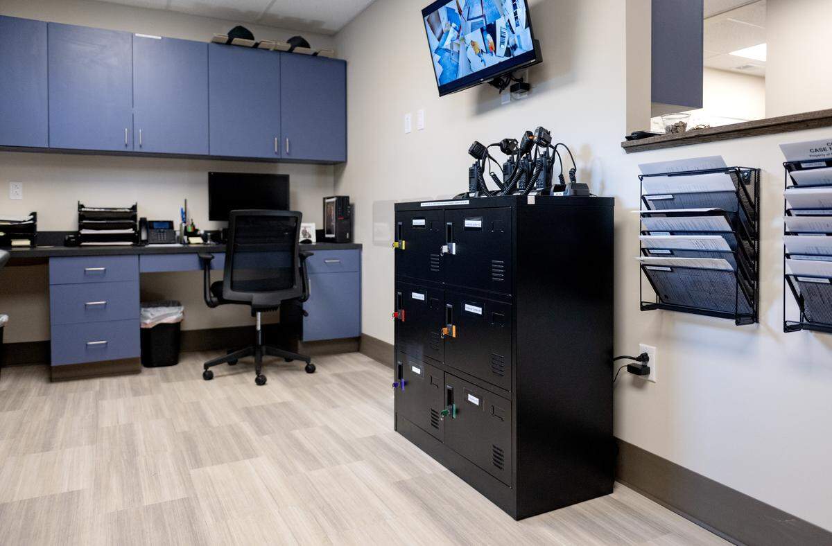 The squad room at the new Spring Township Police Department station on Wednesday, Sept. 10, 2025. 